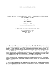 NBER WORKING PAPER SERIES IN THE UNITED STATES