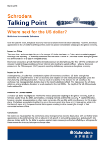 Talking Point Schroders Where next for the US dollar?