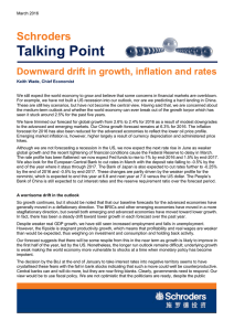 Talking Point Schroders Downward drift in growth, inflation and rates