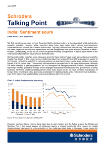 Talking Point Schroders India: Sentiment sours