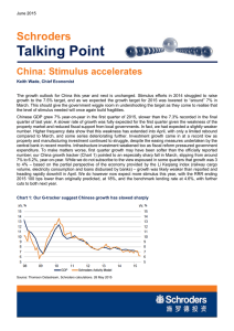 Talking Point Schroders China: Stimulus accelerates