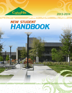 HANDBOOK  NEW STUDENT 2013-2014