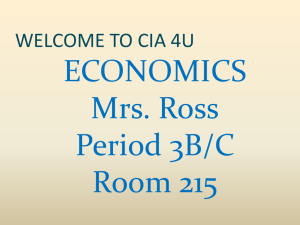 ECONOMICS Mrs. Ross Period 3B/C Room 215