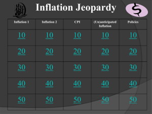 Inflation Jeopardy 10 20 30