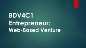 BDV4C1 Entrepreneur: Web-Based Venture