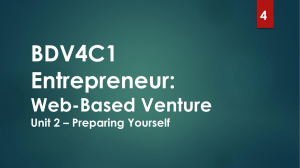 BDV4C1 Entrepreneur: Web-Based Venture 4