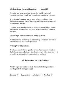 6.1: Describing Chemical Reactions page 225