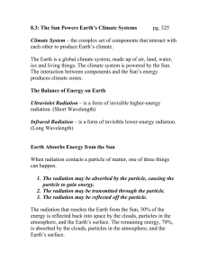 8.3: The Sun Powers Earth’s Climate Systems pg. 325