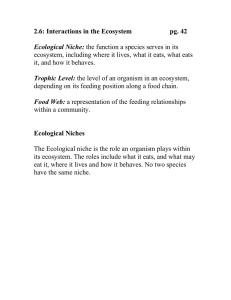 2.6: Interactions in the Ecosystem  pg. 42