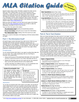 How To Write A High School Essay Mla Citation Form Example From A Sample Essay Mental Health Essay also Essay Papers For Sale Mla Citation Worksheet Private High School Admission Essay Examples