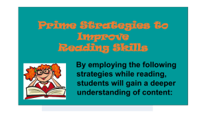 Prime Strategies to Improve Reading Skills