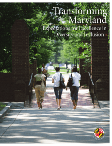 Transforming Maryland Expectations for Excellence in Diversity and Inclusion