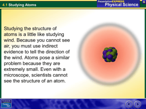 Studying the structure of atoms is a little like studying