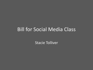 Bill for Social Media Class Stacie Tolliver