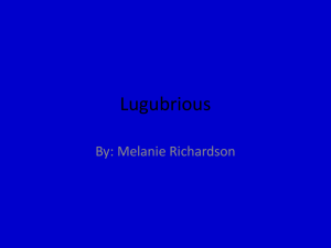 Lugubrious By: Melanie Richardson