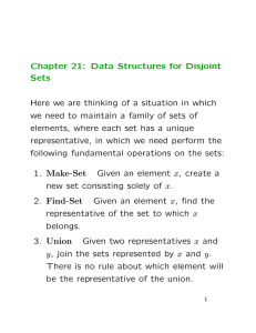 Chapter 21: Data Structures for Disjoint Sets