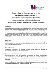 Royal College of Nursing response to the Department of Health England’s