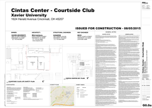 Cintas Center - Courtside Club Xavier University ISSUED FOR CONSTRUCTION - 08/05/2015