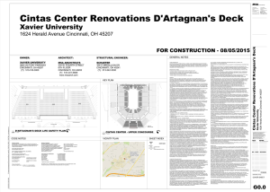 Cintas Center Renovations D'Artagnan's Deck Xavier University FOR CONSTRUCTION - 08/05/2015