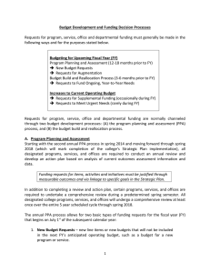 Budget Development and Funding Decision Processes