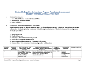 Hartnell College Non-Instructional Program Planning and Assessment