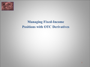 Managing Fixed-Income Positions with OTC Derivatives 1