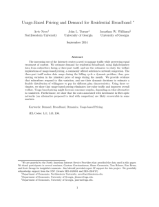 Usage-Based Pricing and Demand for Residential Broadband