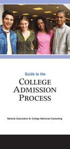 College Admission Process Guide to the