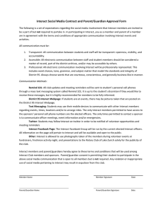 Interact Social Media Contract and Parent/Guardian Approval Form