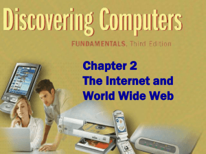 Chapter 2 The Internet and World Wide Web