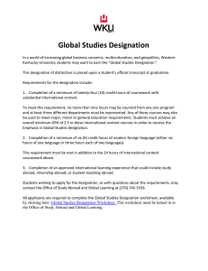 Global Studies Designation