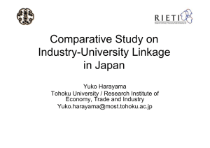 Comparative Study on Industry-University Linkage in Japan