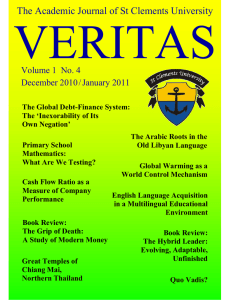 The Academic Journal of St Clements University December 2010 /