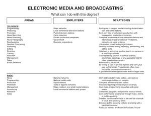 ELECTRONIC MEDIA AND BROADCASTING What can I do with this degree? STRATEGIES AREAS