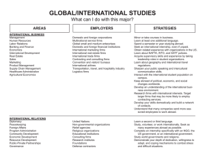 GLOBAL/INTERNATIONAL STUDIES What can I do with this major? STRATEGIES AREAS