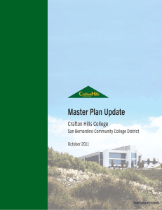 Master Plan Update Crafton Hills College San Bernardino Community College District October 2011
