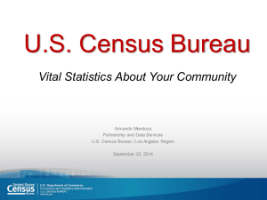 U.S. Census Bureau  Vital Statistics About Your Community