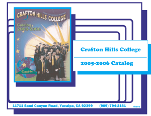 Crafton Hills College 2005-2006 Catalog vbarra