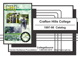 Crafton Hills College 1997-98  Catalog CollegeSource