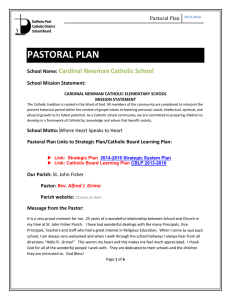 PASTORAL PLAN   Pastoral	Plan School Name: 