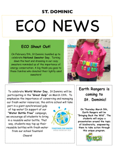 ECO NEWS  ST. DOMINIC ECO Shout Out!