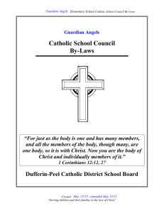 Catholic School Council By-Laws