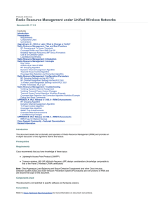 Radio Resource Management under Unified Wireless Networks Document ID: 71113 Contents