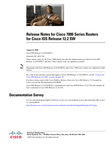 Release Notes for Cisco 7000 Series Routers