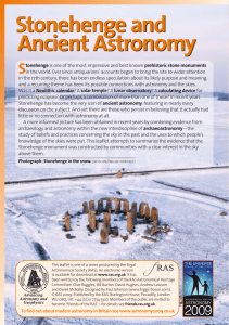 Stonehenge and Ancient Astronomy S