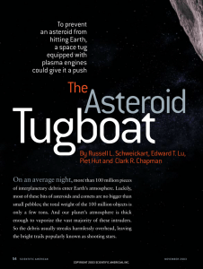 Tugboat Asteroid The By Russell L. Schweickart, Edward T. Lu,