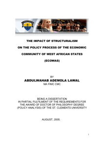 ABDULWAHAB ADEMOLA LAWAL  THE IMPACT OF STRUCTURALISM