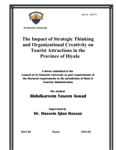 The Impact of Strategic Thinking and Organizational Creativity on Province of Diyala