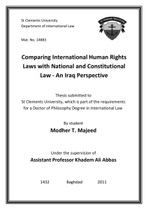 Comparing International Human Rights