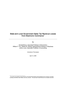 State and Local Government Sales Tax Revenue Losses from Electronic Commerce